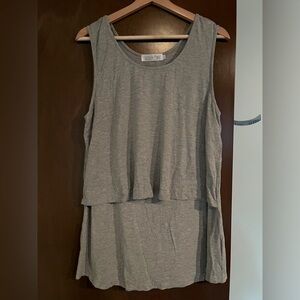 Latched Mama Gray Nursing Tank XXL EUC